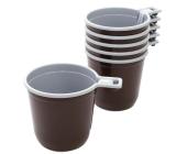 Чашка кофейная одноразовая, 200мл, коричнево-белый, 50шт, КОМУС Бюджет | OfficeDom.kz