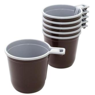Чашка кофейная одноразовая, 200мл, коричнево-белый, 50шт, КОМУС Бюджет - Officedom (1)