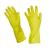Перчатки латексные с хлопковым напылением, желтый, размер: М, Luscan - Officedom (1)