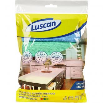 Салфетка из микроволокна 40х40 см, 4 шт, 180 гр, Luscan - Officedom (1)
