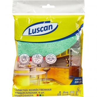Салфетка из микроволокна 30х30 см, 4 шт, 220 гр, Luscan - Officedom (1)