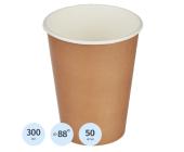 Стакан одноразовый бумажный, 300/<wbr>425 мл, крафт, 50 штук, Комус | OfficeDom.kz