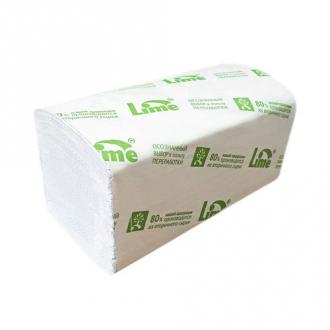 Салфетки бумажные для настольного диспенсера, 2 слоя, 200 шт, V сложение, 17х22 см, Lime - Officedom (1)