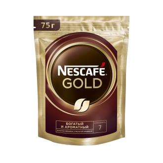 Кофе растворимый Nescafe Gold, 75г, пакет - Officedom (1)