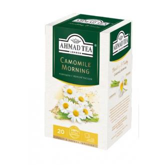 Чай травяной Ahmad Camomile Morning с ромашкой и лимонным сорго, 20х1,5 г, в пакетиках с ярлычками - Officedom (1)