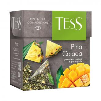 Чай зеленый Tess Pina Colada, 20 х 1,8 г, пирамидки - Officedom (1)