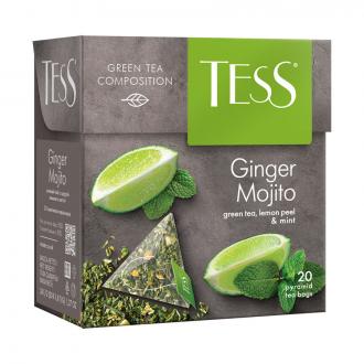 Чай зеленый Tess Ginger Mojito, 20 х 2 г, пирамидки - Officedom (1)