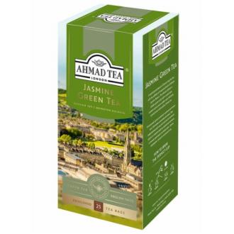 Чай зеленый Ahmad Jasmine Green Tea (Зеленый чай с жасмином), 25х2г, в конвертах из фольги - Officedom (1)