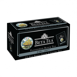 Чай черный Beta Tea Earl Grey Цейлонский, листовой с бергамотом, 25х2г, пакетированный - Officedom (1)
