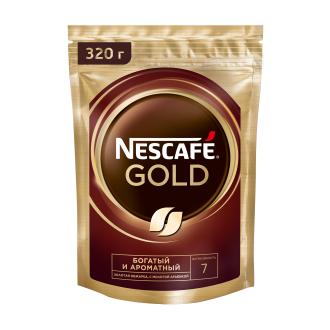 Кофе растворимый Nescafe Gold, 320г, пакет - Officedom (1)