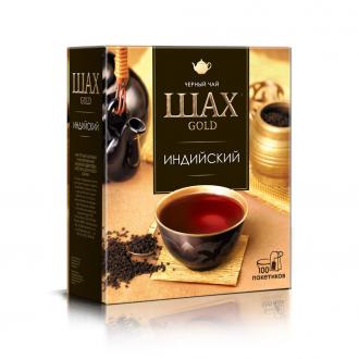Чай черный Шах Gold, 100х2г, в пакетиках - Officedom (1)