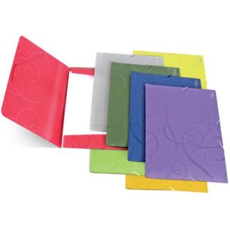 Папка для бумаг с резинками РР А4, Barocco, фиолетовый - Officedom (1)
