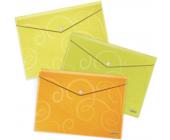 Папка-конверт на кнопке, А4, 1-80 л., Barocco, лимон, Forpus | OfficeDom.kz