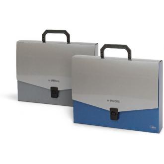 Папка-портфель с 1 оделением, А4, синий металлик, Forpus - Officedom (1)