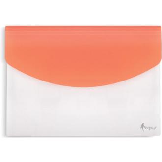 Папка-конверт на липучке, А4, с расширением, оранжевый - Officedom (1)