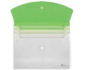 Папка-конверт на липучке, А4, с расширением, зеленый | OfficeDom.kz