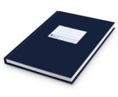 Книга учета А4, матовая обл. твердый переплет, 192 л., клетка, синяя | OfficeDom.kz