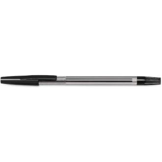 Ручка шариковая в прозр. корп. 0,7 мм, черный - Officedom (1)