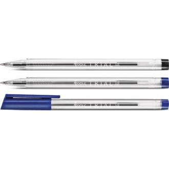 Ручка шариковая Forpus TRIAL, 1 мм, прозрачный корпус, синий - Officedom (1)