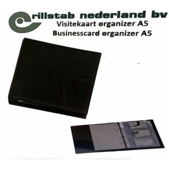 Визитница на 60 карточек Rillstab, на кольцах, А5, с разделителями, черный - Officedom (1)