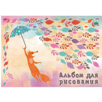 Альбом для рисования "Лиса с зонтиком", А4, 40л., на скобе (8768-EAC) - Officedom (1)