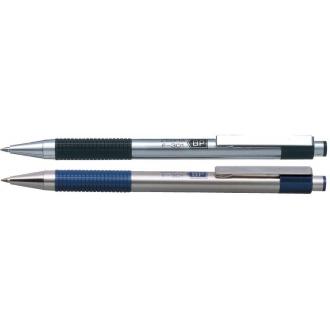 Ручка шариковая автом. F-301, синий, корпус из нерж. стали, ZEBRA - Officedom (1)