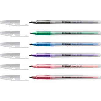 Ручка шариковая 0,45мм liner 808 M, красный, Stabilo (808M1040) - Officedom (1)