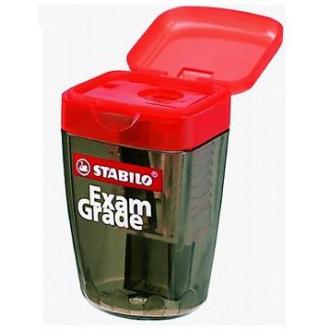 Точилка пластиковая с контейнером Exam Grade, в блистере, Stabilo (4518BLE) - Officedom (1)