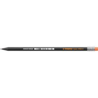 Карандаш простой Stabilo Black Neon, HB, с оранжев. ластиком, наточенный, черный корпус (4918/<wbr>HB-54) - Officedom (1)