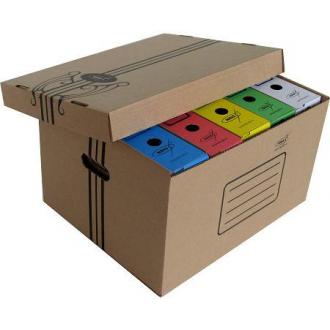 Коробка архивная KRIS АС-11, 460x365x265мм, со съемной крышкой, коричневый - Officedom (1)