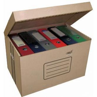 Коробка архивная KRIS АС-18, 500x330x310мм, с откидной крышкой, коричневый - Officedom (1)