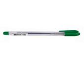 Ручка шариковая 0,7мм VeGa РШ109, зеленый, на масляной основе, прозрачный корпус, СТАММ | OfficeDom.kz