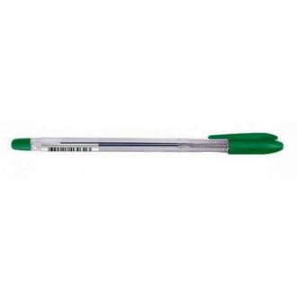 Ручка шариковая VeGa, РШ109, 0,7 мм, на масл. основе, корпус прозр., зеленый - Officedom (1)