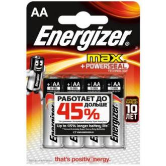 Батарейки Energizer MAX Alkaline, AA/<wbr>LR6, 4 шт/<wbr>уп - Officedom (1)