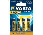 Батарейки Varta Longlife Micro AAA/LR3, 4 шт/уп | OfficeDom.kz