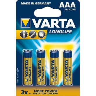 Батарейки Varta Longlife Micro AAA/<wbr>LR3, 4 шт/<wbr>уп - Officedom (1)
