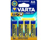 Батарейки Varta Longlife Mignon AA/LR6, 4 шт/уп | OfficeDom.kz