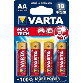 Батарейка Varta Max Tech Mignon, AA/<wbr>LR6, 4 шт - Officedom (1)
