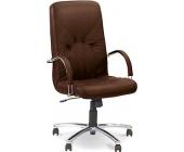 Кресло для руководителя MANAGER STEEL CHROME, SPA кожа, хромированная крестовина, черный | OfficeDom.kz