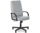 Кресло для руководителя MANAGER, SPA кожа, пластиковая крестовина, черный | OfficeDom.kz