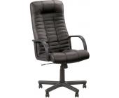 Кресло для руководителя ATLANT BX RU ECO-30, пластиков. подлокотники, пластик. крестовина, черный | OfficeDom.kz