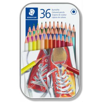 Staedtler Набор цветных карандашей 36 шт в металл. коробке - Officedom (1)