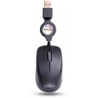 Мышь компьютерная для ноутбука Delux, DLM-123OUB, USB,черный - Officedom (1)
