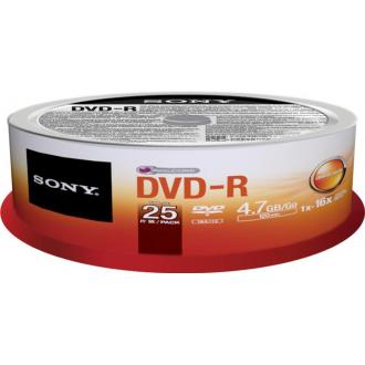 Диск записываемый DVD-R Sony, 16X4.7GB, 25шт/<wbr>упак. - Officedom (1)