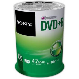 Диск записываемый DVD+R Sony, 16X4.7GB, 100шт/<wbr>упак. - Officedom (1)