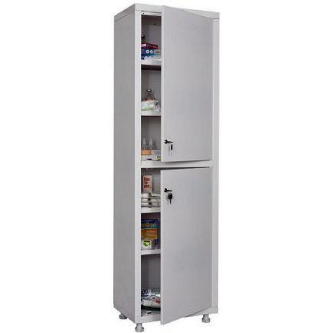 Шкаф металлический медицинский Hilfe 1650/SS, 1655х500х320 мм, 4 полки ...
