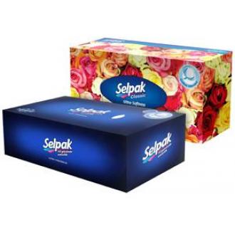 Салфетки косметические "Selpak Maxi", 150 штук/<wbr>упак. - Officedom (1)