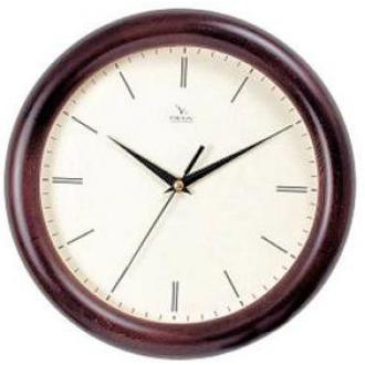 Часы настенные Вега Д1МДматовое/<wbr>7-200, d-30 см, белый фон, деревянное кольцо - Officedom (1)