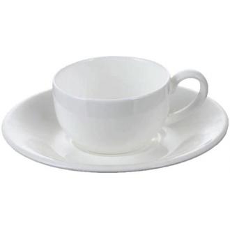 Чашка кофейная WILMAX, 100 мл + блюдце, белый, 6 шт/<wbr>упак - Officedom (1)