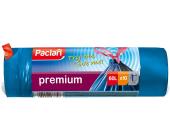 Мешки для мусора Paclan Premium 60л.; 10шт/уп с тесьмой, высокопрочные, синий | OfficeDom.kz